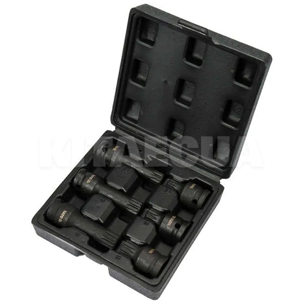Набор бит ударных 1/2" SPLINE M14 M16 M18 6 предметов YATO (YT-10652-YATO) - 2