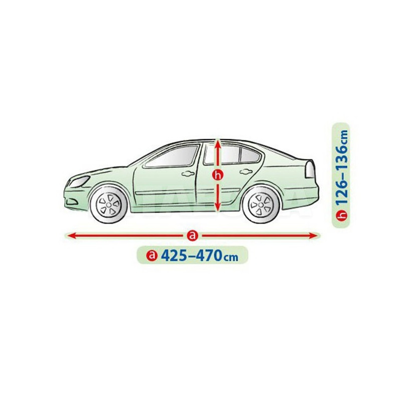 Тент на авто Mobile Garage 470x148x136 см седан Kegel-Blazusiak (5-4112-248-3020) - 3