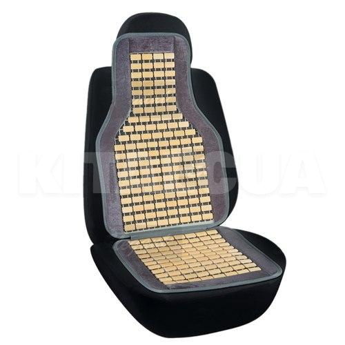 Накидка на сиденье серая массажер (плоская косточка) 45х108 VITOL (106452)