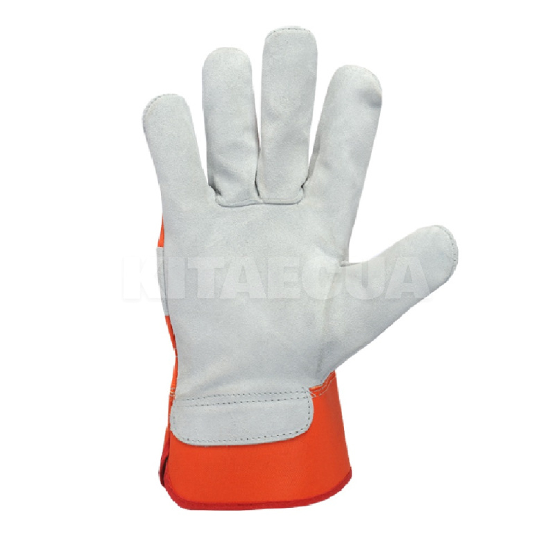 Перчатки рабочие комбинированые оранжевые XL D-POWER DOLONI (4573) - 2