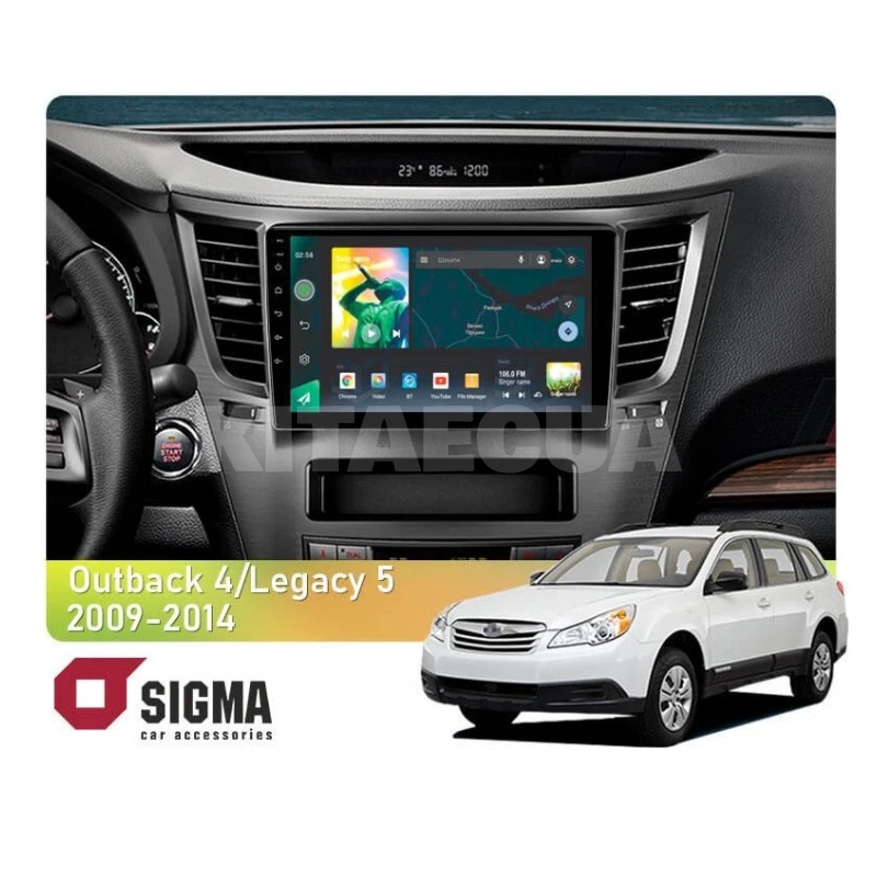 Штатна магнітола X9232 2+32 Gb 9" Subaru Legacy 5 2009-2014 SIGMA4car (33777)