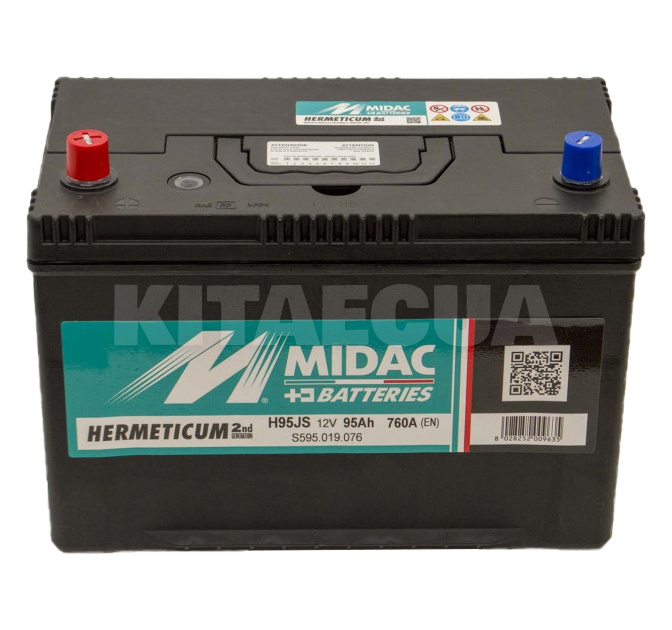Аккумулятор автомобильный 95Ач 760А "+" слева MIDAC (S595.019.076) - 4