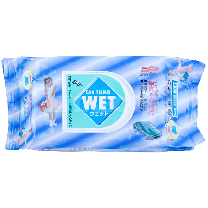 Влажные салфетки для авто Car Tissue Wet 80шт/уп SOFT99 (04126)