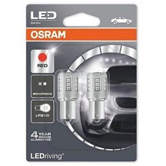 LED лампа для авто LEDriving P21W 2W red (комплект) Osram