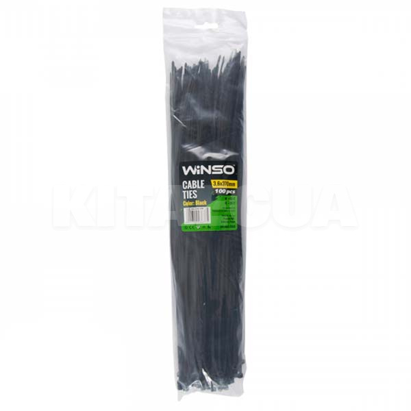 Стяжки чорні пластикові 370 х 3.6 мм 100 шт. Winso (236370)