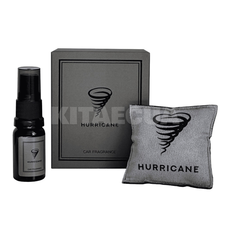 Ароматизатор автомобильный "серый" 10 мл на дефлектор HURRICANE (AromHarr3)