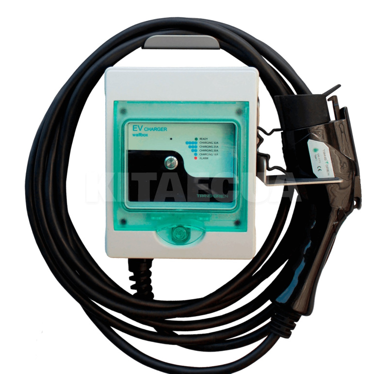 Зарядка для электромобиля 7.4 кВт 32A 1-фаза Type 1 (американское авто) HC-Station TRANS-GREEN на Все для электромобилей Подбор по авто (НC1-32)