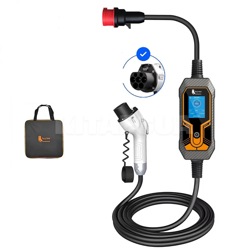 Зарядка для электромобиля GB/T AC 11 кВт 16A 3-фазы Wi-fi Lione King FEYREE (FY11-16-3PH-GB/T-K7)