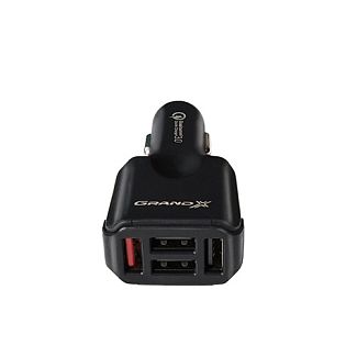 Автомобильное зарядное устройство 3.6/5 В 1.5/3/4.8 А черное Grand-X