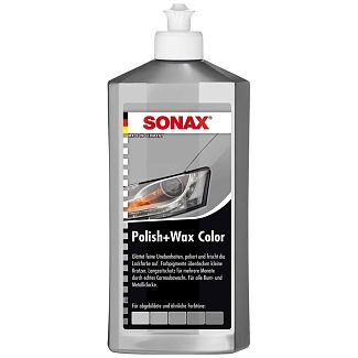 Цветной полироль c воском серая 250мл Polish&Wax Color NanoPro Sonax
