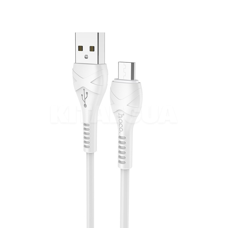 Кабель USB microUSB 2.4A X37 1м білий HOCO (6931474710505)