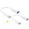 Перехідник USB - Type-C AC-230 білий з кабелем 2шт. XoKo (XK-AC230-WH2)