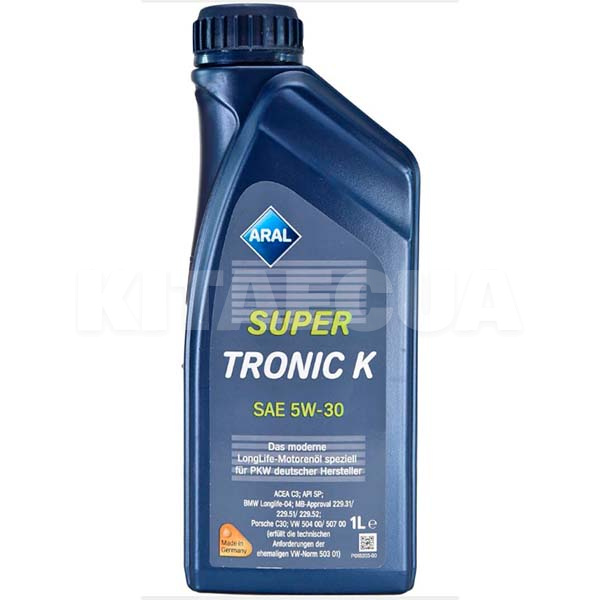 Масло моторное синтетическое 1л 5W-30 SuperTronic K Aral (P018F0E-ARAL)