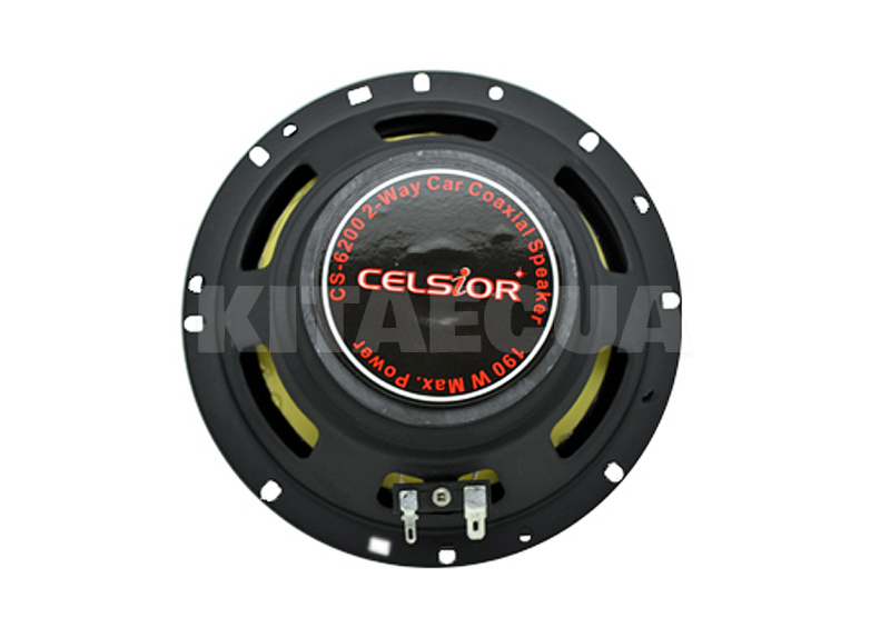 Динаміки коаксіальні 3-х смугові круглі 6.5 " (16.5 см) жовтий 75Вт (2 шт) Celsior (CS-6200) - 2