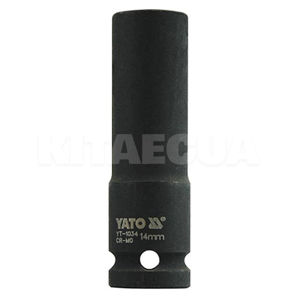 Головка торцева ударна 6-гранна подовжена 14 мм 1/2" 78 мм YATO (YT-1034)