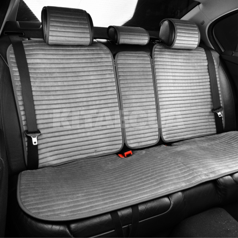 Накидки на сиденья серые с подголовником Sport CARLIFE (SC10204) - 3