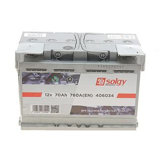 Акумулятор автомобільний 70Ач 760А "+" праворуч Solgy
