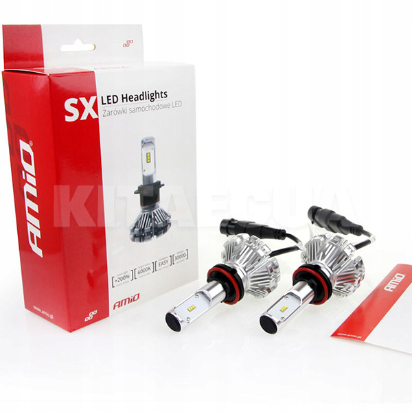 LED лампа для авто SX Series H8/H9/H11 40W 6000K (комплект) AMIO (01066) - 2