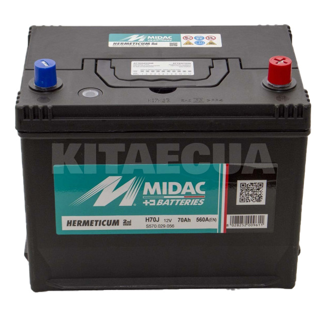 Акумулятор автомобільний 70Ач 560А "+" праворуч MIDAC (S570.029.056) - 3