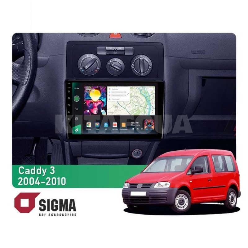 Штатна магнітола PRO 10464 4+64 Gb 10 Volkswagen Caddy 2K 3 2004-2010 SIGMA4car (40196)