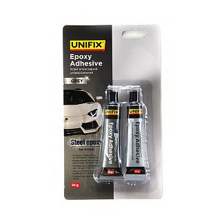 Клей епоксидний для металу сірий 20г UNIFIX