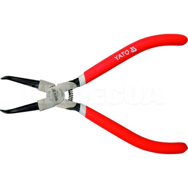 Щипцы для снятия/установки стопорных колец изогнутые на сжим 180 мм YATO (YT-2139)