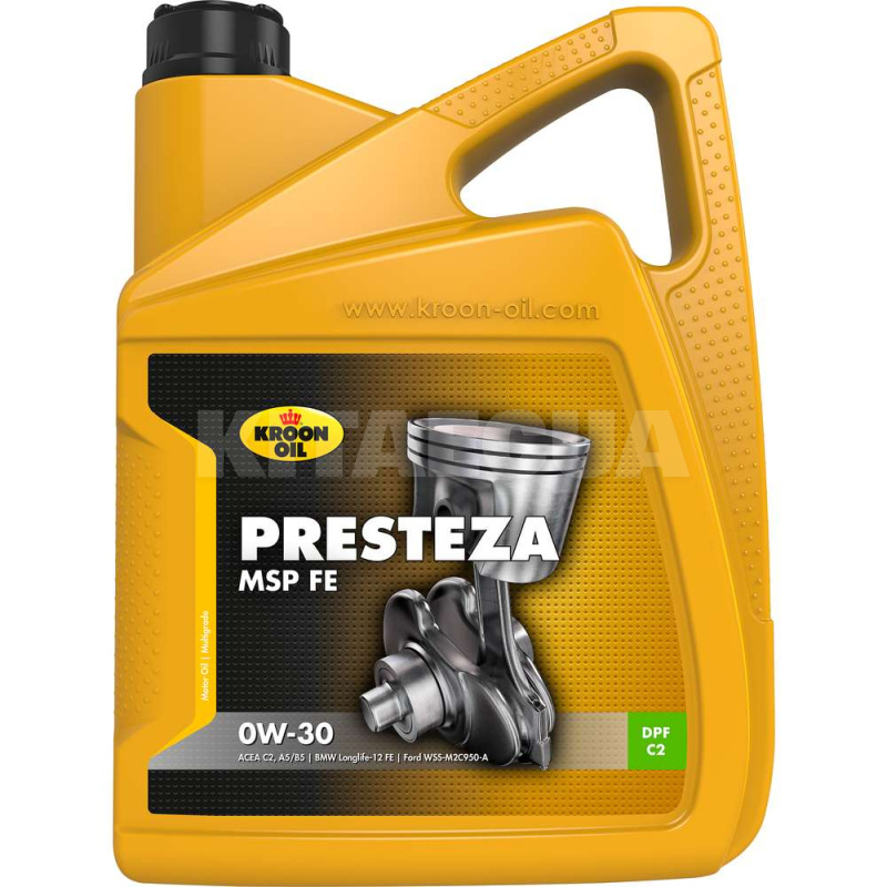 Масло моторное синтетическое 5л 0W-30 Presteza MSP FE KROON OIL (KL 37320)