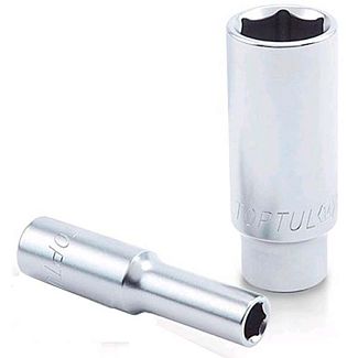 Головка торцевая 6-гранная удлиненная 13 мм 1/4" 50 мм TOPTUL