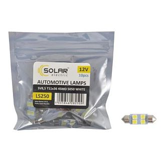 LED лампа для авто SV8.5 12V 36 мм (комплект) 10шт. Solar