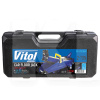 Домкрат гидравлический подкатной до 2т (135мм-335мм) пластиковый кейс VITOL (DP-20009K)