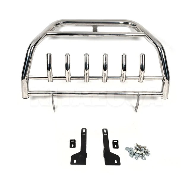 Кенгурятник WT003 Special Volkswagen Touareg 2002-2010 нержавеющая сталь CAN (dug6759338) - 4