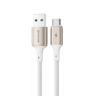 Кабель USB Type-C 2.4A 1м Dense Metal белый PROOVE