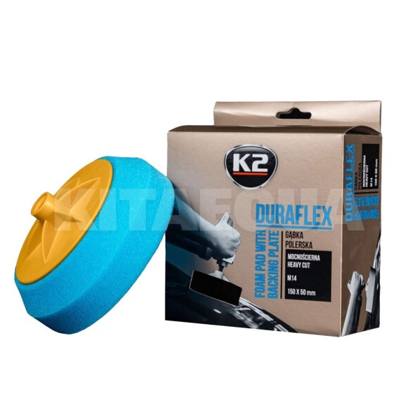 Круг для полировки 150Х50мм с липучкой Duraflex голубая K2 (L641)