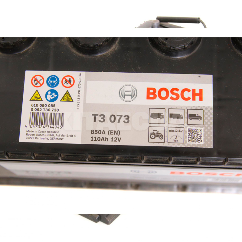 Автомобільний акумулятор T3 073 110Ач 850А "+" праворуч BOSCH (0 092 T30 730) - 4