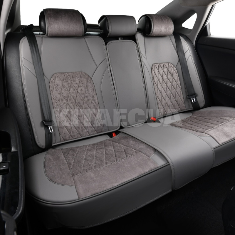 Чехлы на сиденья серые с подголовником 3D Malibu BELTEX (BX89200) - 5