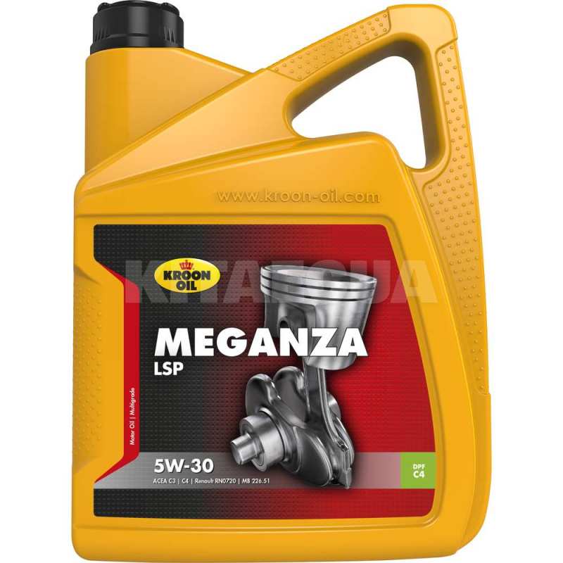 Масло моторное синтетическое 5л 5W-30 MEGANZA LSP KROON OIL (KL 33893)