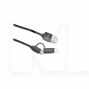 Кабель USB - microUSB/Lightning 1.8А 1м черный HAVIT (HV-CB610X)