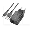 Зарядное устройство с кабелем USB - Type-C 2.1А черный BOROFONE (BA68ACB)