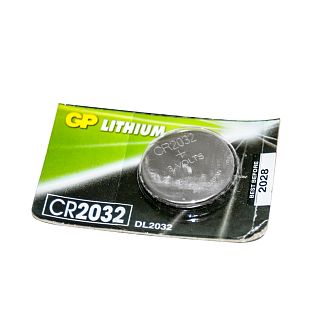 Батарейка дисковая CR2032 3.0В литиевая Lithium Button Cell GP