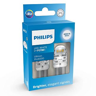 LED лампа для авто Ultinon Pro 6000 BA15S 6000K (комплект) PHILIPS