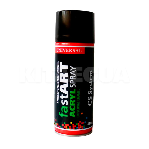 Краска-эмаль универсальная 400мл глянцевая чёрная СS SYSTEM (9004-СS SYSTEM)
