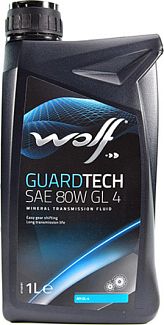 Масло трансмиссионное 1л SAE 80W GL 4 Guardtech WOLF