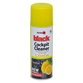 Полироль для пластика "лимон" 200мл Lemon Black Cockpit Cleaner NOWAX