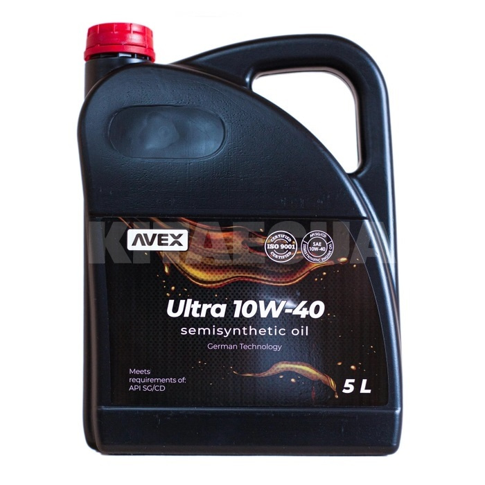 Масло моторное ULTRA 5л 10W-40 полусинтетическое AVEX (64070)