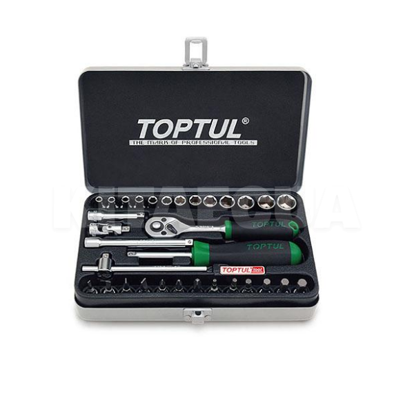 Набор инструментов 1/4" 32 предмета TOPTUL (GCAD3202)