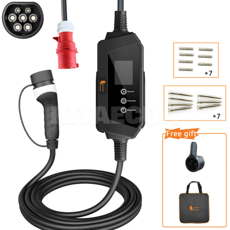 Зарядка для електромобіля Type 2 11 кВт 16А 3-фази Hero Wi-Fi FEYREE (FY11-16-3PH-TP2-H8)