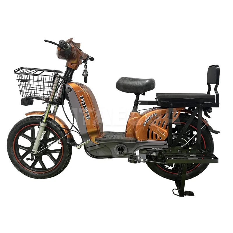 Велоскутер аккумуляторный EM219-WS 40 км 800 коричневый Вт + аккумулятор 60В 12Ач FORTE (152298)
