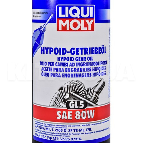 Масло трансмиссионное минеральное 1л 80W Hypoid-Geriebeoil LIQUI MOLY (1025) - 3