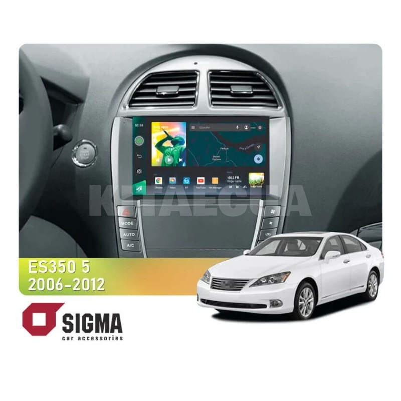 Штатна магнітола X9232 2+32 Gb 9" Lexus ES 350 5 XV40 2006-2012 (AB)(L1) SIGMA4car (38299)