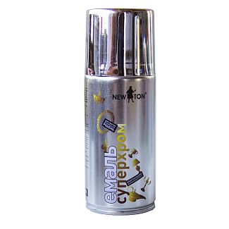 Фарба-емаль "Супер хром" 150мл срібло NEW TON